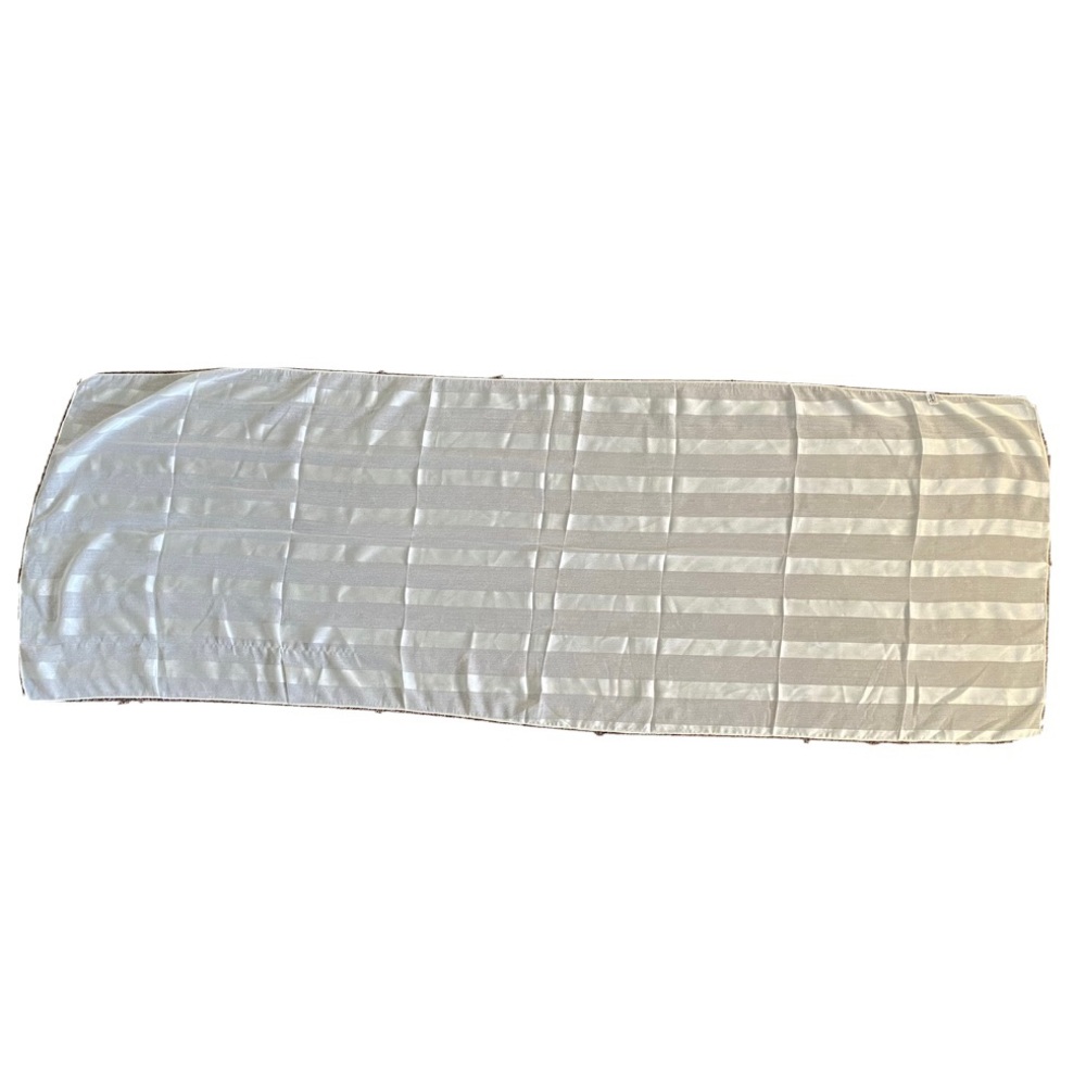 Ivory Rectangle Hijab Scarf Wrap Chiffon Striped